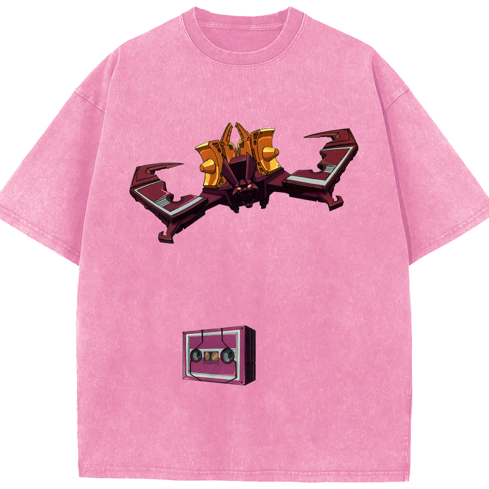 （画像用）  綿100% ヴィンテージ風 半袖Tシャツ（フロントプリント）